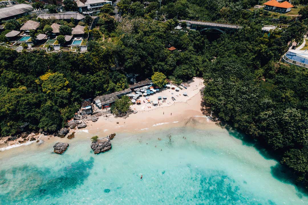 padang padang beach from above